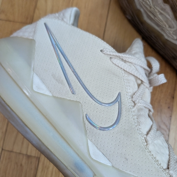 Nike LeBron 17 Low Easter Light Cream Sneakers - Picture 6 of 13